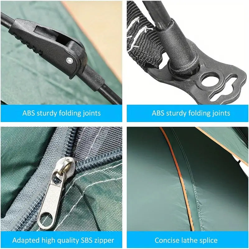 Waterproof Oval Pop-Up Camping Tent - Outdoor Survival-1