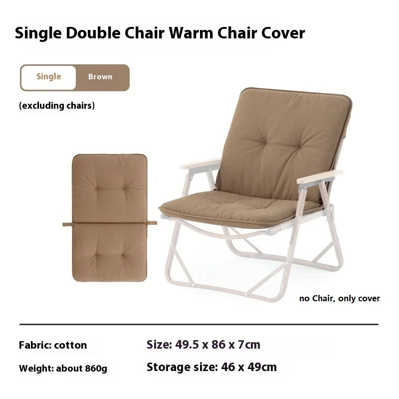 Lohascamping Camping Winter Chair Cover Seat Cushion 5CM Thick Camping Warm Chair Cusion Pads Relaxation Comfortable Chair Cush