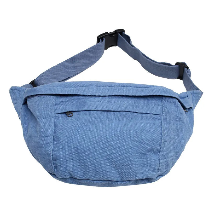 Fashion Trend Waist Bag Street Hip-Hop Women Shoulder Bag Chest Pack Outdoor Sport Canvas Fanny Pack Crossbody Bag Lady Belt Bag