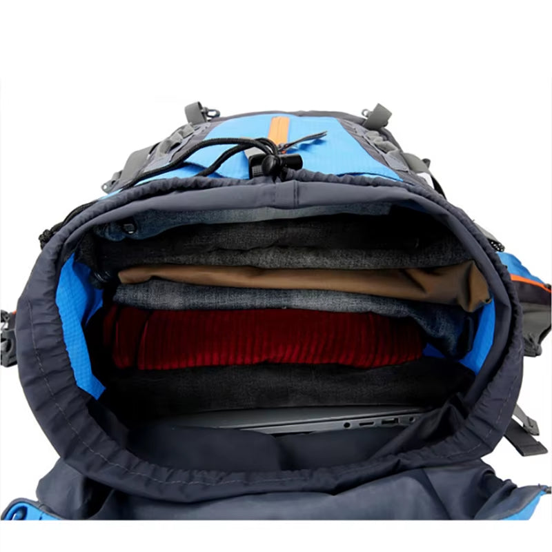 70L Camping Backpack Men'S Travel Bag Climbing Rucksack Large Hiking Storage Pack Outdoor Mountaineering Sports Shoulder Bags