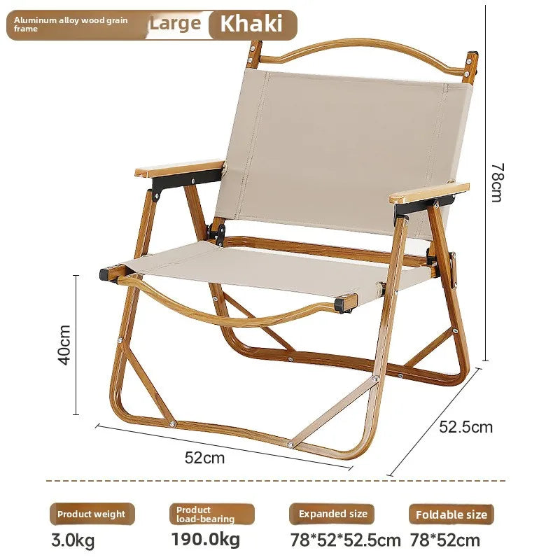Kemite Camping Chair, Outdoor Folding Chair, Portable Ultra-Light Camping Chair, Beach Chair, Outdoor Chair, Picnic