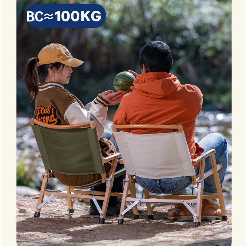 Oak Solid Wood Kermit Chair Outdoor Folding Chair Portable Fishing Stool Camping Folding Chair Camping Chair Beach Chair