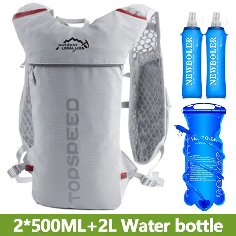 Trail Running-Ultra-Light 5L Backpack, Running Hydration Vest, Marathon, Bicycle 2L Water Bag