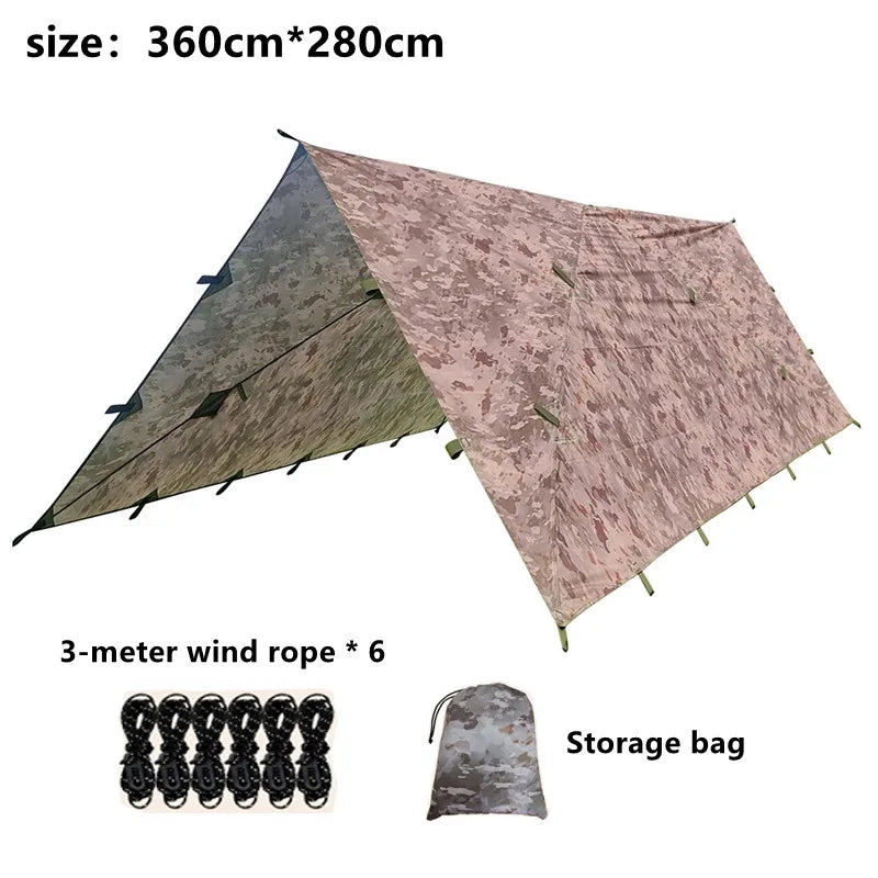 Lightweight Waterproof Sunshade Outdoor Awning Mat Tent Camping Shelter Beach Heat Tents Patio Tarp Hammock Canopy Nature Hike