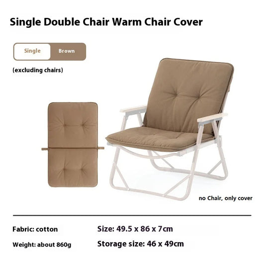 Lohascamping Camping Winter Chair Cover Seat Cushion 5CM Thick Camping Warm Chair Cusion Pads Relaxation Comfortable Chair Cush