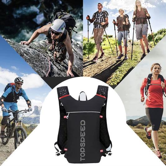 Trail Running-Ultra-Light 5L Backpack, Running Hydration Vest, Marathon, Bicycle 2L Water Bag
