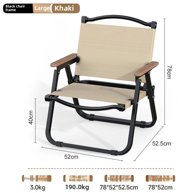 Kemite Camping Chair, Outdoor Folding Chair, Portable Ultra-Light Camping Chair, Beach Chair, Outdoor Chair, Picnic