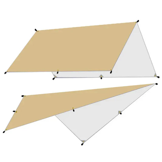 Waterproof Tarp Tent Awning Shade Outdoor (Beige)-0