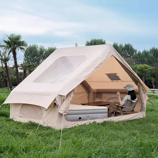 Full Automatic Inflatable Tent Outdoor 6.3M² Cabin Folding Camping Tent Quick Opening Tent Family Air Tent Waterproof Thickened