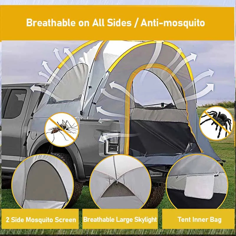 Portable Rainproof Camping Tent, Folding Fishing Tail Tent, Car Pickup Truck Tent