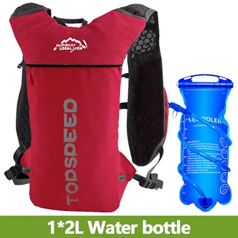 Trail Running-Ultra-Light 5L Backpack, Running Hydration Vest, Marathon, Bicycle 2L Water Bag