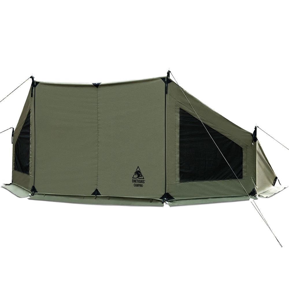 ROC SHIELD Bushcraft Tent TC Version Configurable Camping Shelter with Poles Beach Tent for Backcountry Retreat