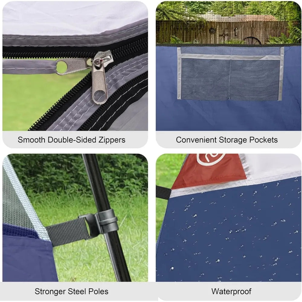 Tents for Camping 4-6 Person Tent Waterproof Windproof Double Layer Family Camping Tent, Easy Setup Dome Tent with Large Mesh W