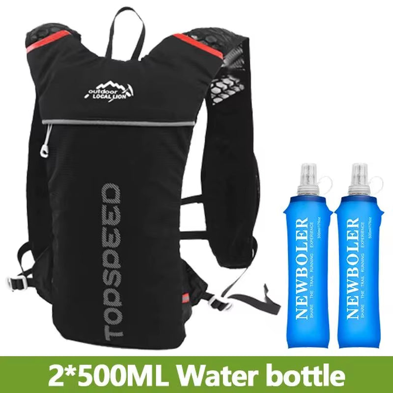 Trail Running-Ultra-Light 5L Backpack, Running Hydration Vest, Marathon, Bicycle 2L Water Bag