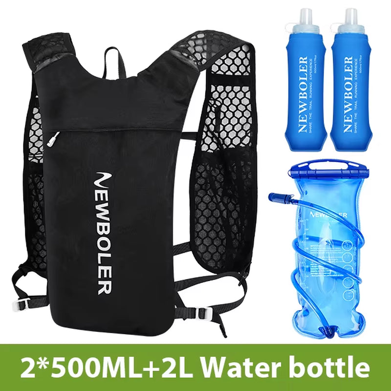 Trail Running-Ultra-Light 5L Backpack, Running Hydration Vest, Marathon, Bicycle 2L Water Bag