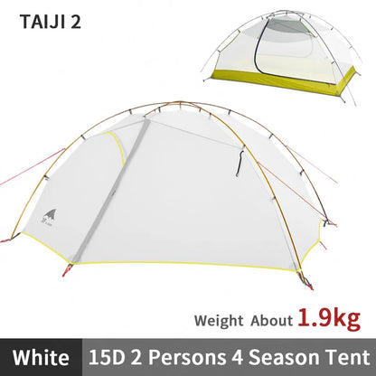 3F UL GEAR Tent 2 Persons Windproof and Rainproof Camping Tent 15D Silicone Ultralight Outdoor Hiking Travel Tent with Free Mat