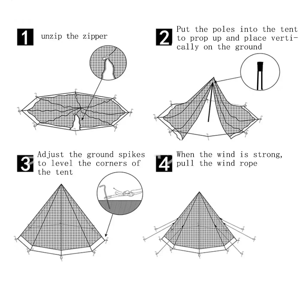 Pyramid Tent Outdoor Camping Tent-1