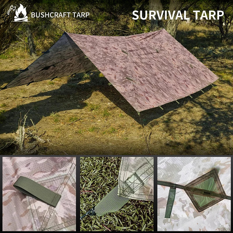 Lightweight Waterproof Sunshade Outdoor Awning Mat Tent Camping Shelter Beach Heat Tents Patio Tarp Hammock Canopy Nature Hike