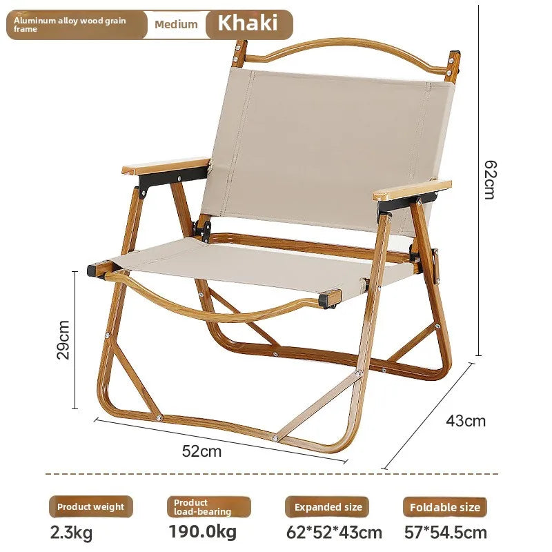 Kemite Camping Chair, Outdoor Folding Chair, Portable Ultra-Light Camping Chair, Beach Chair, Outdoor Chair, Picnic