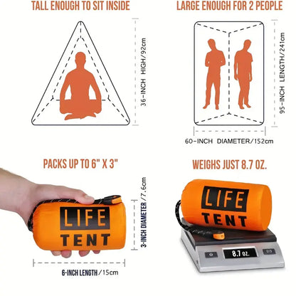 Outdoor Insulated Emergency Tent for 2 Persons-3