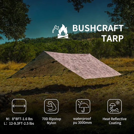 Lightweight Waterproof Sunshade Outdoor Awning Mat Tent Camping Shelter Beach Heat Tents Patio Tarp Hammock Canopy Nature Hike