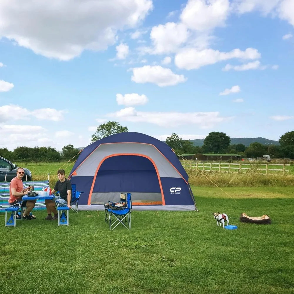 Tents for Camping 4-6 Person Tent Waterproof Windproof Double Layer Family Camping Tent, Easy Setup Dome Tent with Large Mesh W