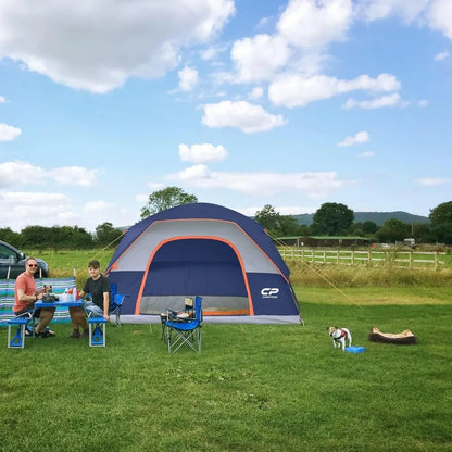 Tents for Camping 4-6 Person Tent Waterproof Windproof Double Layer Family Camping Tent, Easy Setup Dome Tent with Large Mesh W