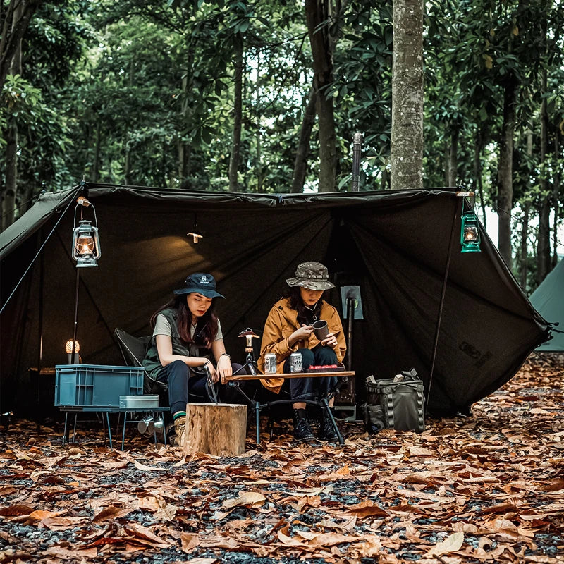 ROC SHIELD Bushcraft Tent TC Version Configurable Camping Shelter with Poles Beach Tent for Backcountry Retreat