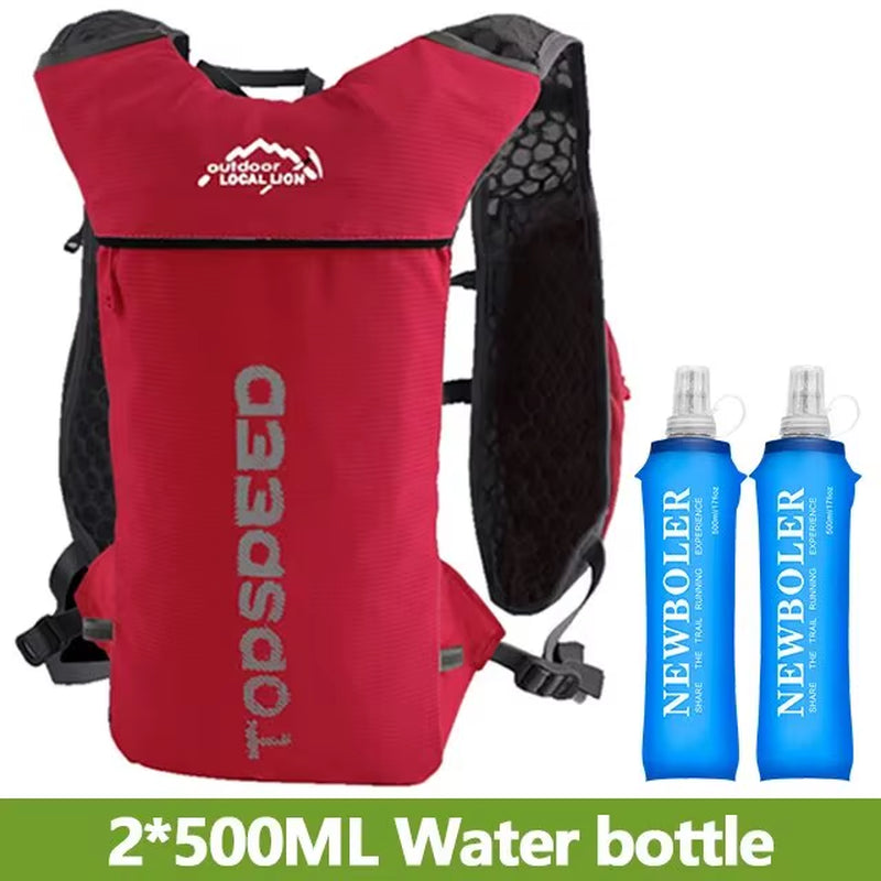 Trail Running-Ultra-Light 5L Backpack, Running Hydration Vest, Marathon, Bicycle 2L Water Bag