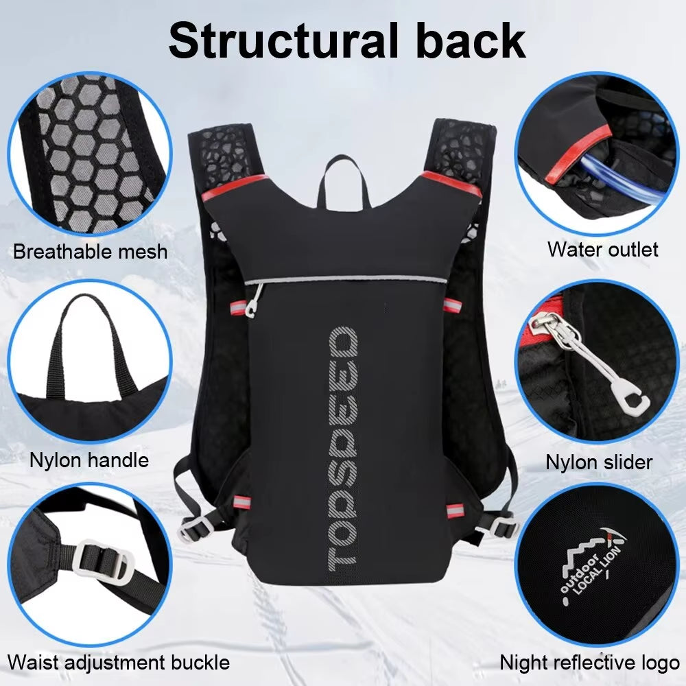 Trail Running-Ultra-Light 5L Backpack, Running Hydration Vest, Marathon, Bicycle 2L Water Bag